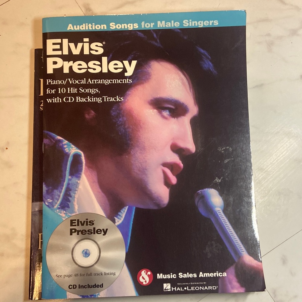 Elvis Presley Audition Songs for Male Singers Piano / Vocal Songbook with CD